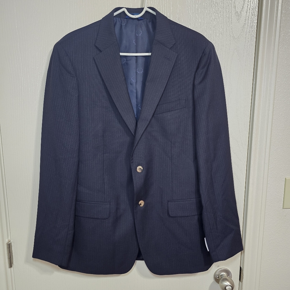 Men Navy Suit‎ Jacket Biltmore wool blend size 42 L tailored fit NWT msrp $350